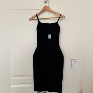 Babaton Black Cutout Midi Dress